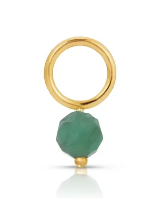 14K Fine One Love Birthstone Charms | Month/Gemstone: May - Emerald | Metal Color: Solid Gold