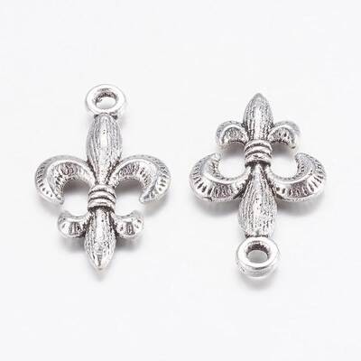 Tibetan Style Alloy Metal Fleur De Lis Pendants