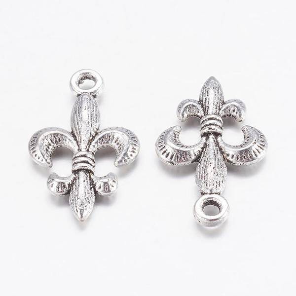 Tibetan Style Alloy Metal Fleur De Lis Pendants