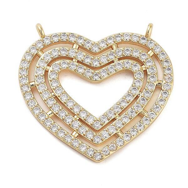 Brass Micro Pave Cubic Zirconia Pendants
