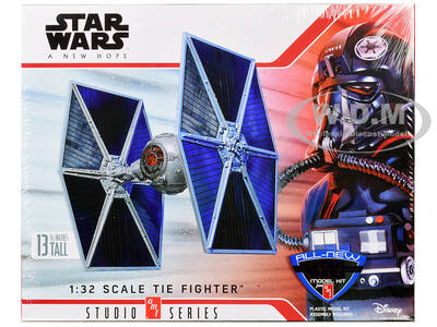 Skill 2 Model Kit Tie Fighter Star Wars: Episode IV  A New Hope (1977) Movie 1/32 Scale Model by AMT