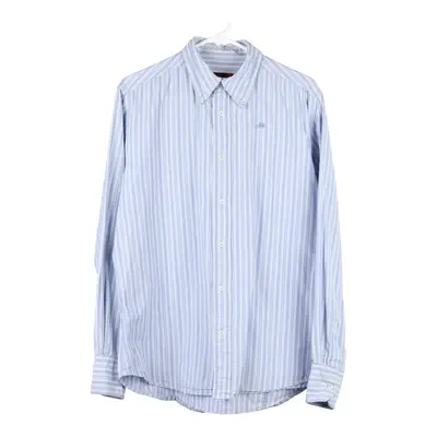 Kappa Striped Shirt - Large Blue Cotton
