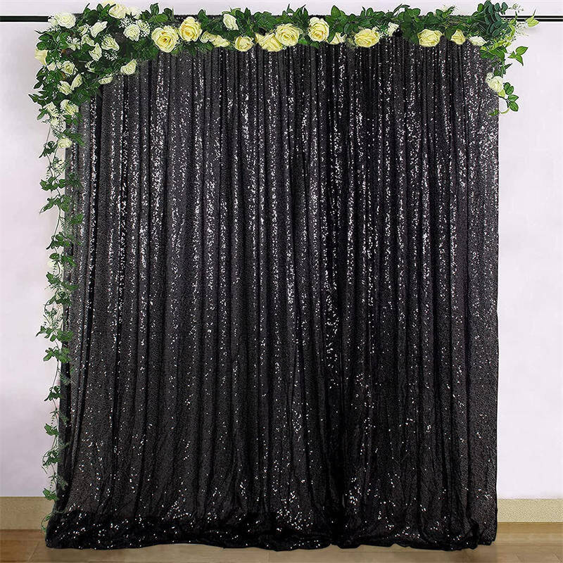 Black Sequin Shimmer Fabric Backdrop For Photography - Aperturee