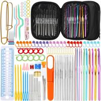 127-Piece Crochet Hook Set, Crochet Hook Set with Bag, Crochet Set for Beginners, Stitch Markers, Crochet Accessories, Knitti...