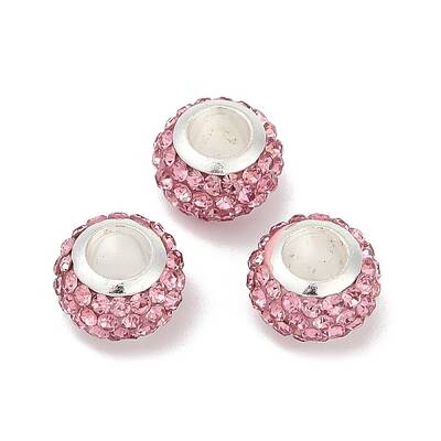 Alloy Rhinestone Clay Pave Beads