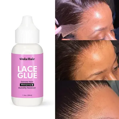 Dolahair Lace Glue for Wig Install Waterproof Strong Hold Wig Glue for Front Lace Wig, Invisible Hair Bonding Adhesive Glue E...