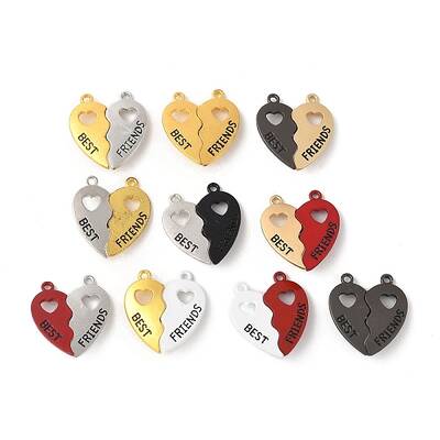 Spray Painted Alloy Split Pendants