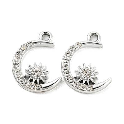UV Plating Alloy Rhinestone Pendants
