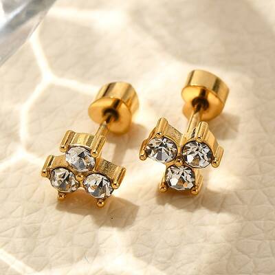 Ion Plating(IP) 304 Stainless Steel Stud Earrings