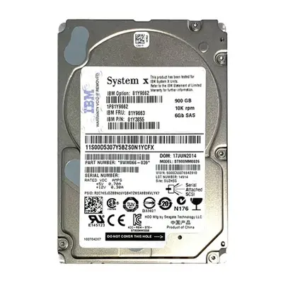 81Y3855 IBM 900GB 6Gb/s SAS 10000 2.5-Inch Hard Drive