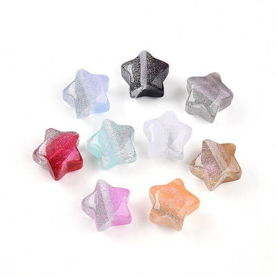 Two Tone Transparent Resin Beads