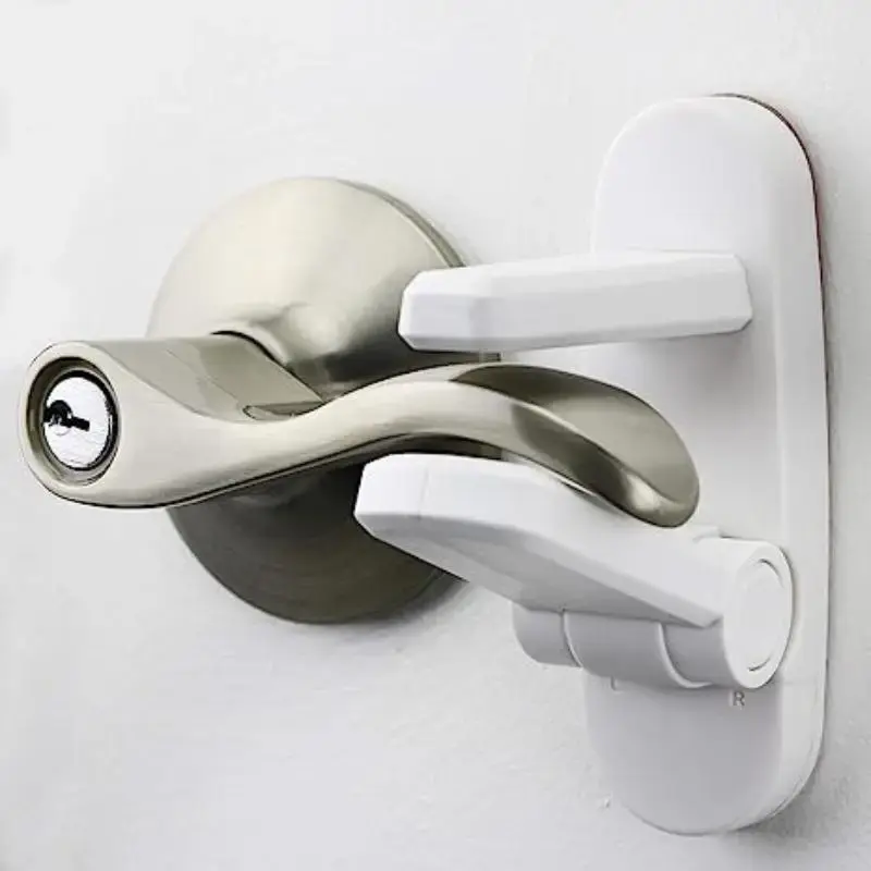Baby Safety Door Lock, Punch Free Door Handle Lock, Safety Lock for Preventing Children and Pets from Opening Doors, Home Pro...