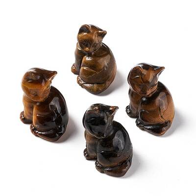 Natural Tiger Eye Sculpture Display Decorations
