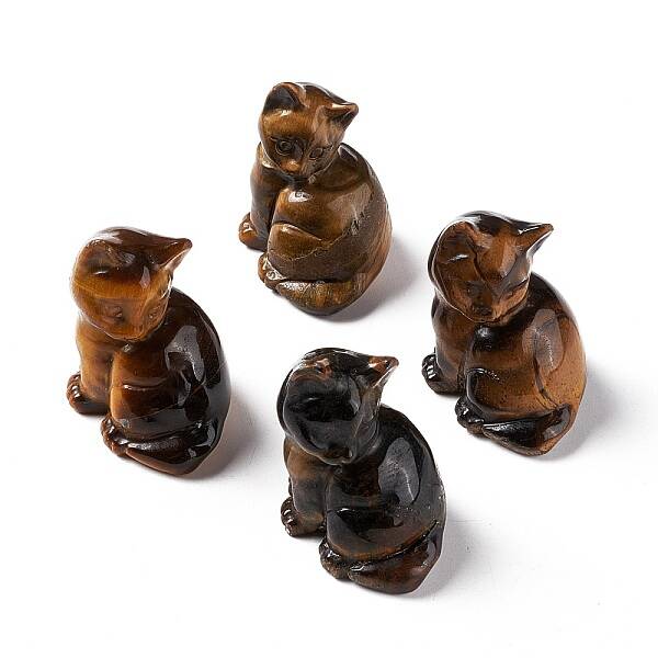 Natural Tiger Eye Sculpture Display Decorations
