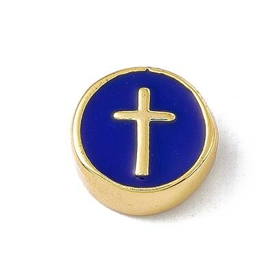Real 18K Gold Plated Brass Enamel Beads