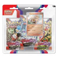 Scarlet & Violet 3 Pack Blister and Promo Card with Arcanine or Dondozo Pokemon Cards