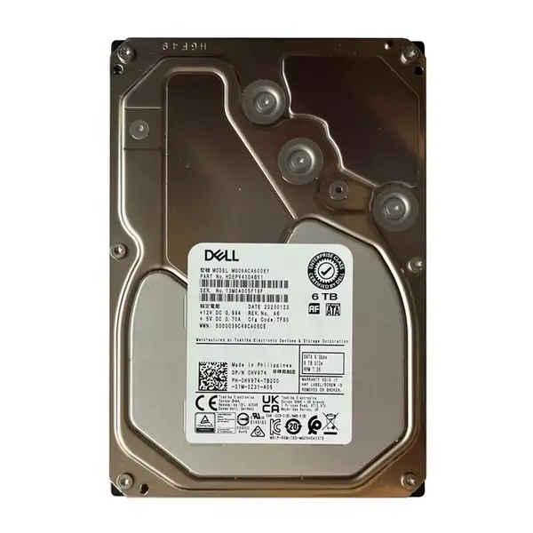 HV974 Dell 6TB 6Gb/s SATA 7200 3.5-Inch Hard Drive