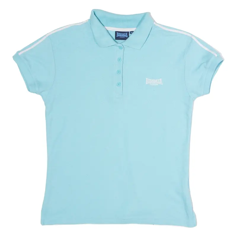 LONSDALE Womens Polo Shirt Blue UK 12