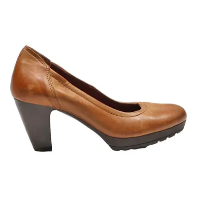 HOGL Court Heels Brown Leather Womens UK 2.5