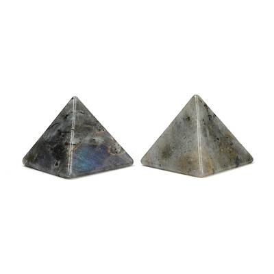 Natural Labradorite Orgonite Pyramid Display Decorations