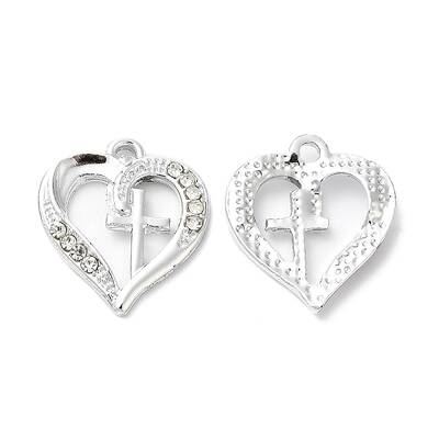 Rack Plating Alloy Crystal Rhinestone Pendants