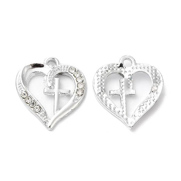Rack Plating Alloy Crystal Rhinestone Pendants