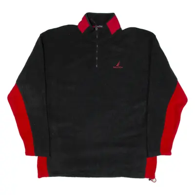 NAUTICA Pullover Mens Fleece Jacket Black 2XL