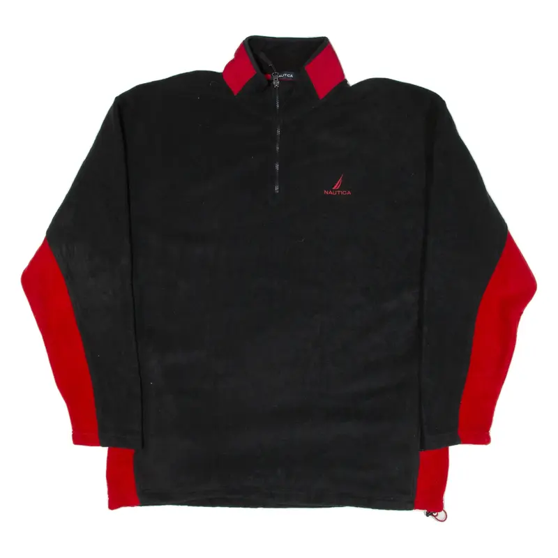 NAUTICA Pullover Mens Fleece Jacket Black 2XL