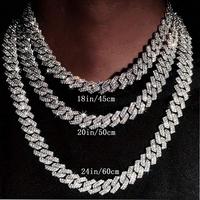 Moissanite (Man-made) JeweiryCuban Link Chain or Bracelet for Men&Women Summer Fashion Link ChainJewelry for Party, Daily Clo...