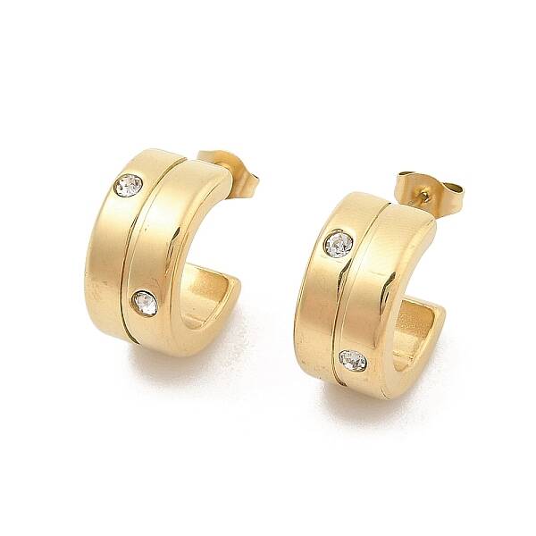 PVD Vacuum Plating 304 Stainless Steel Stud Earrings for Women