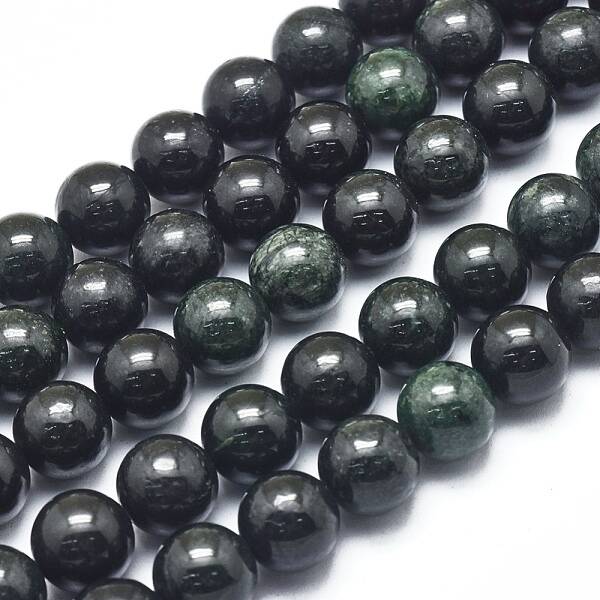 Natura Myanmar Black Jade Beads Strands