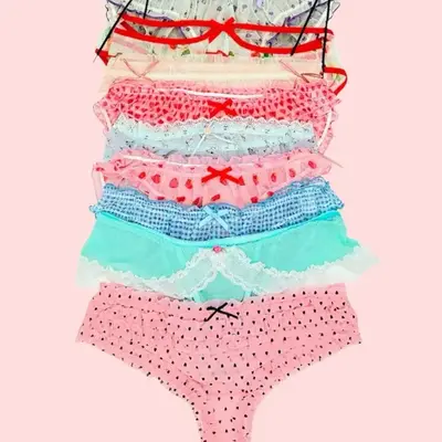 MILANBLOCKS XS-2XL Soft Girl Sheer Knicker Fitted Lace Panties with Floral Embroidery & Ruffle Details Casual Elegant Underwe...