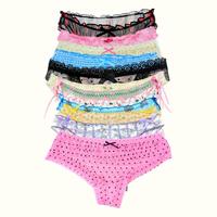 XS -XL Size Conquete vintage flower Panty Polka Dot Floral Sexy Cotton Cotton Fabric Mesh Panties Womenswear fall underwear B...