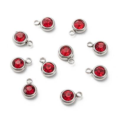 201 Stainless Steel Rhinestone Charms