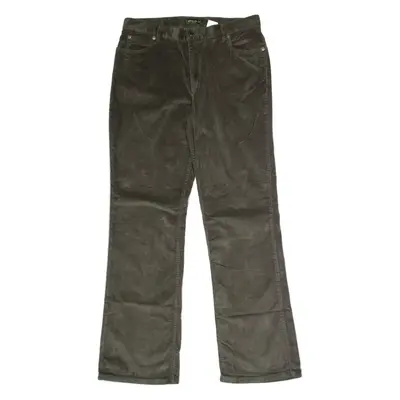 EDDIE BAUER Womens Corduroy Trousers Green Regular Flared W34 L32