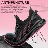 SPIEZ women's puncture-proof safety sneakers: composite toe, ideal for long-standing workers &Lightweight Breathable