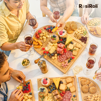 Party-Ready Charcuterie Board-Features Magnetic Modular Design Easily Creates Heart, Circle & Square Layouts-Perfect for Gath...
