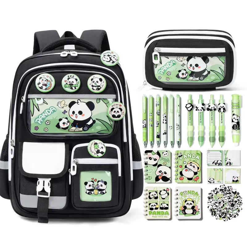 Fimibuke 3PCS Waterproof Backpack Set – Includes School Bag, Lunch Box & Pencil Case, Lightweight, School Backpack Book Bag...