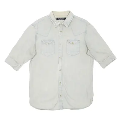 ALL SAINTS Mens Plain Shirt Grey M