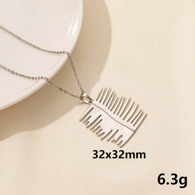 Stainless Steel Leaf Pendant Necklaces