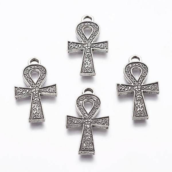Tibetan Style Alloy Ankh Cross Pendants