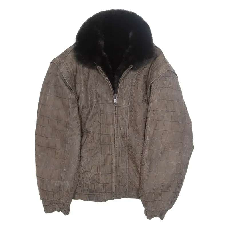 Womens Jacket Brown Crazy Pattern M