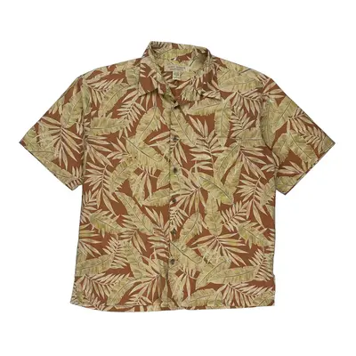 Island Republic Hawaiian Shirt - XL Brown Cotton