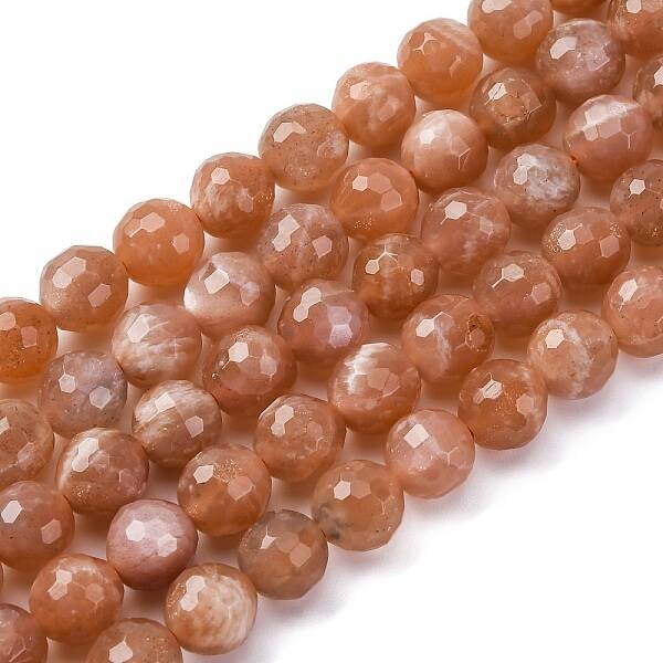 Natural Peach Moonstone Beads Strands