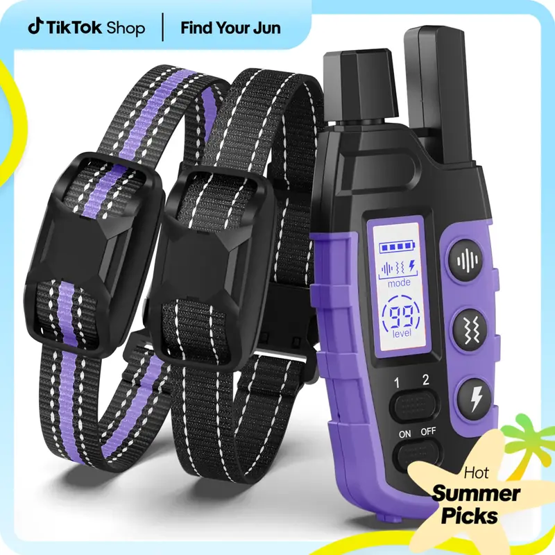 Dog Training Collar 2 Dogs-3300FT Dog Shock Collar with Remote,lP67 Waterproof E Collar for Dogs(5-120lbs) #cozyvibes #petlif...
