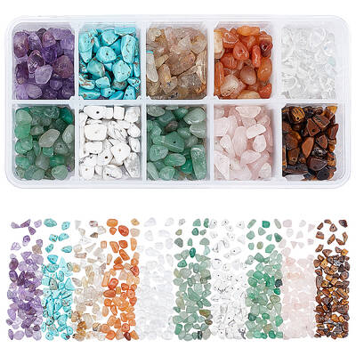 Natural & Synthetic Mixed Gemstone Chip Beads