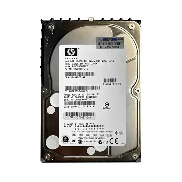 300955-016 HP 146GB Ultra-320 SCSI 10000 3.5-inch Hard Drive