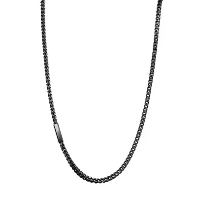 Brosway Black Steel Necklace for Men Ink BIK08