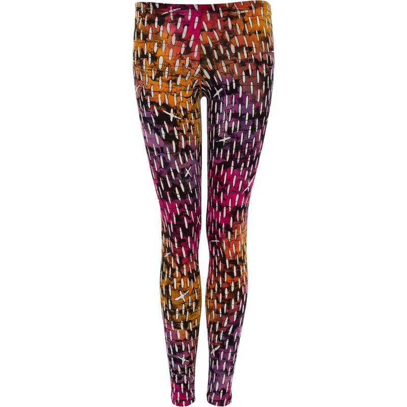 Cosmos Batik Leggings - Black & White - M