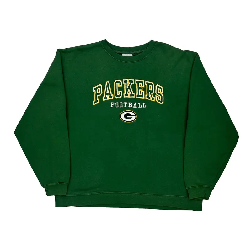 Green Bay Packers Reebok Nfl Sweatshirt - 2XL Green Cotton Blend